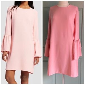 LEYDEN for Target pink bell sleeve matte polyester dress shift dress in size L